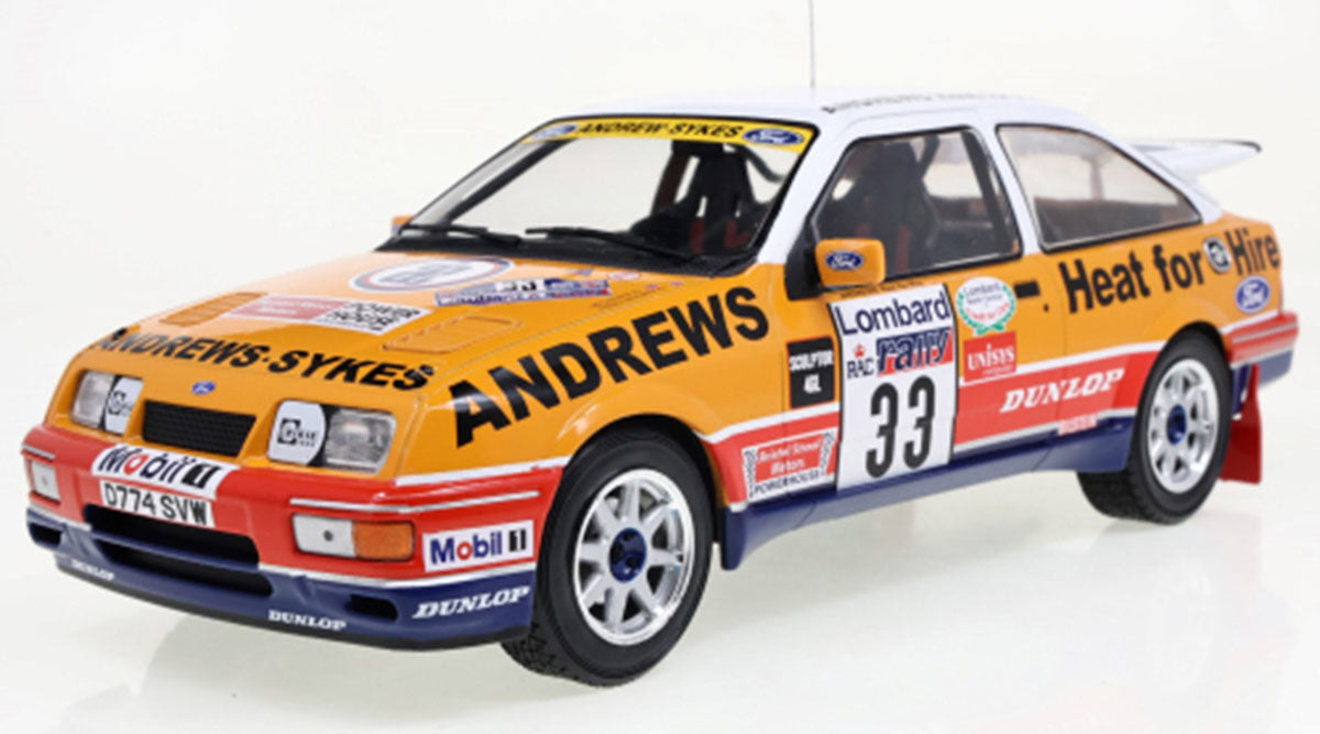 Ford Sierra RS Cosworth No.33 Rally Lombard 1989 R.Brookes/N.Wilson 1:18
