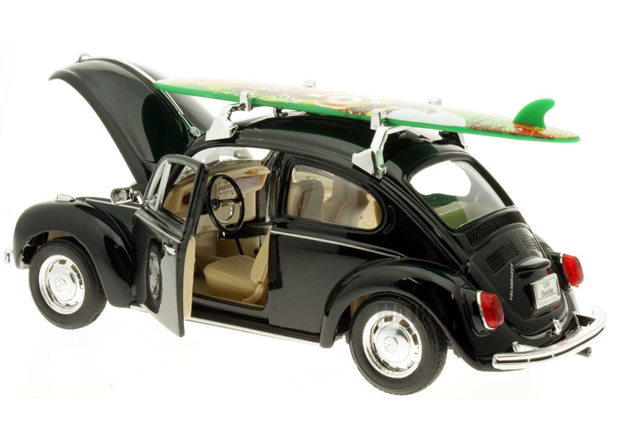 Volkswagen Beetle With A Surfboard 1:24