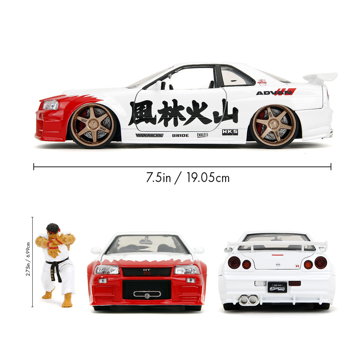 Nissan Skyline GTR R34 RYU Street Fighter 1:24