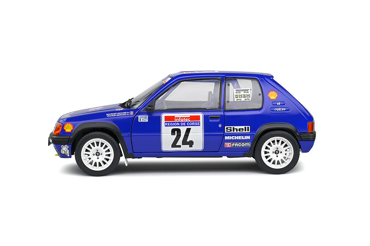 Peugeot 205 Rallye Gr.A Tour de Corse 1990 R.BOURCIER/B.FRANGIN #24 1:18