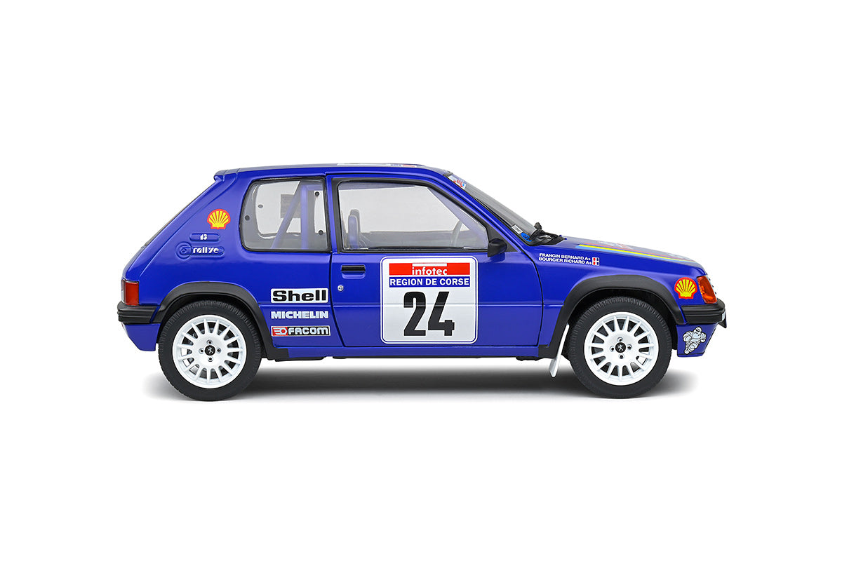 Peugeot 205 Rallye Gr.A Tour de Corse 1990 R.BOURCIER/B.FRANGIN #24 1:18