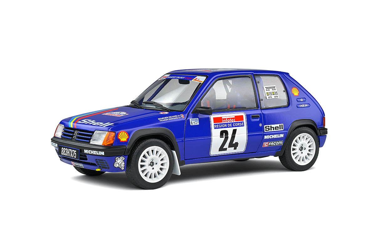 Peugeot 205 Rallye Gr.A Tour de Corse 1990 R.BOURCIER/B.FRANGIN #24 1:18