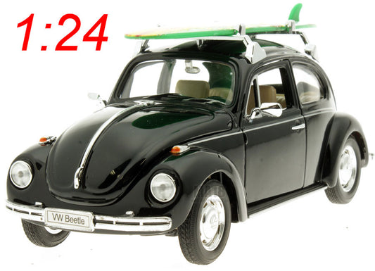 Volkswagen Beetle With A Surfboard 1:24