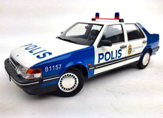 Saab 9000 CD Turbo Swedish Police 1990 1:18