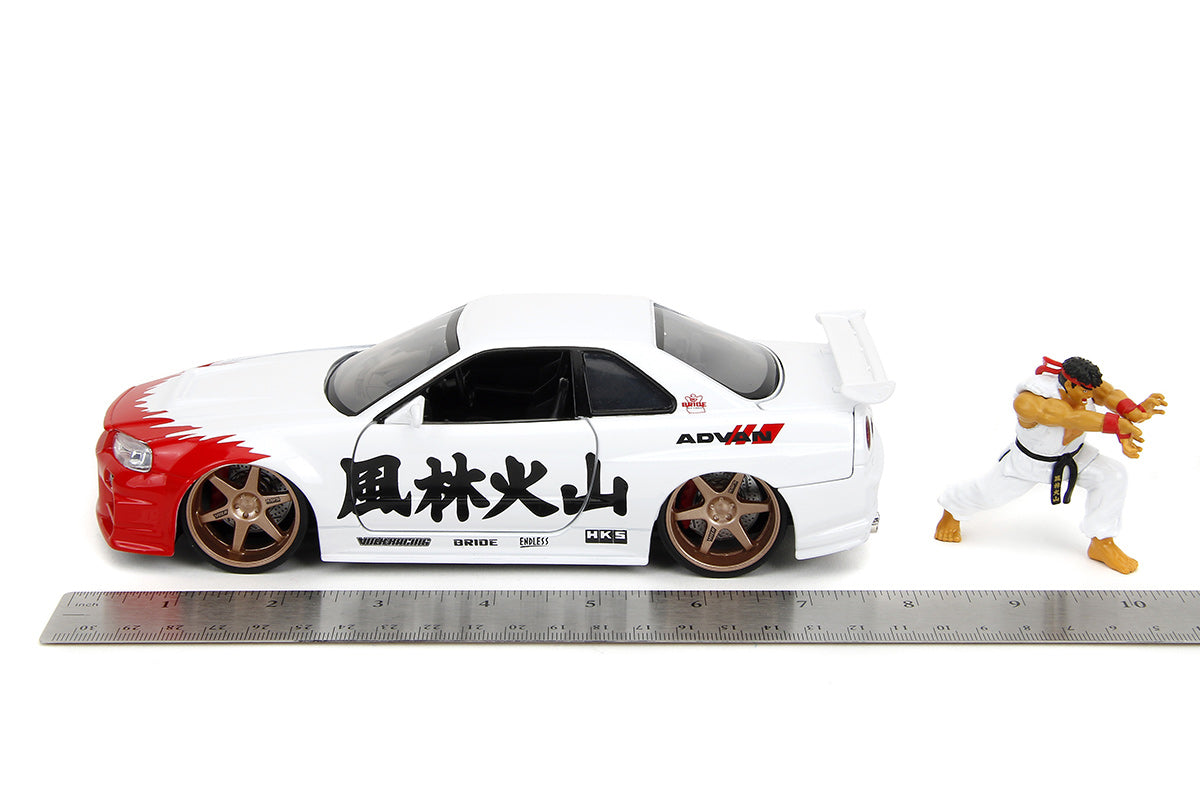 Nissan Skyline GTR R34 RYU Street Fighter 1:24