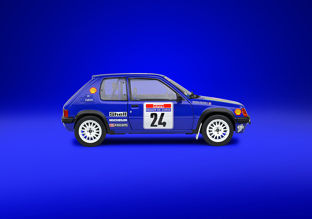 Peugeot 205 Rallye Gr.A Tour de Corse 1990 R.BOURCIER/B.FRANGIN #24 1:18