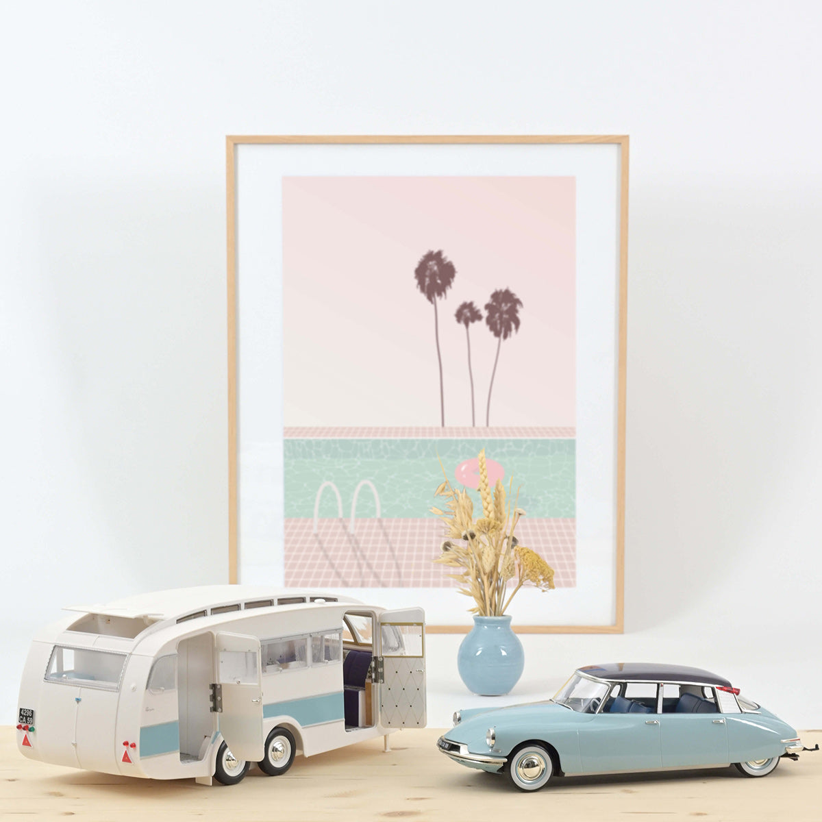 Citroën DS 19 1959 & Caravane Hénon 1:18