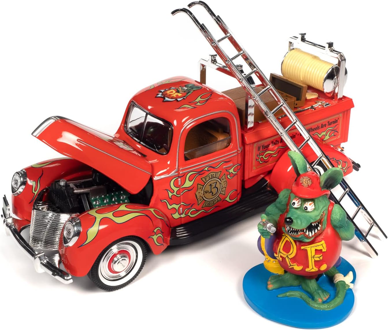 Other Cars Rat Fink Fire Truck Resin Figure 1:18