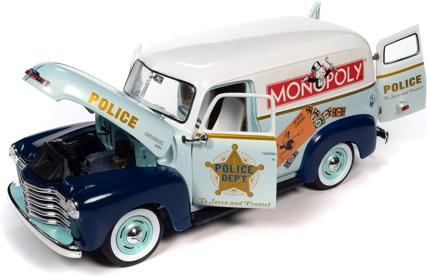 Chevrolet Monopoly 1948 Panel Delivery & Resin Figure 1:18