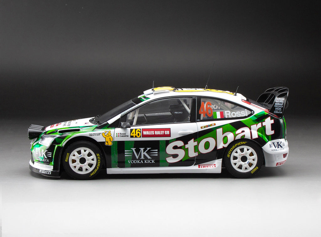 Ford Focus RS WRC07 #46 V.Rossi/C.Cassina 2008 Wales Rally GB 1:18