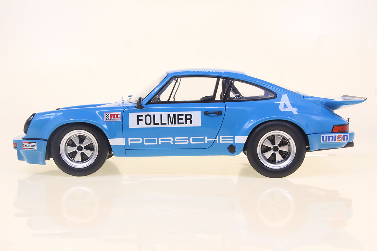 Porsche 911 IROC Riverside 1974 #4 Follmer 1:18