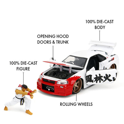 Nissan Skyline GTR R34 RYU Street Fighter 1:24